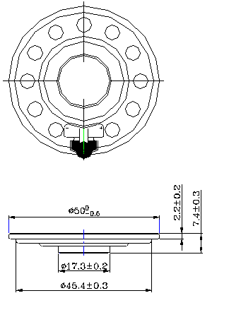 SWM-50R7.4-8N0.2R dimension drawing