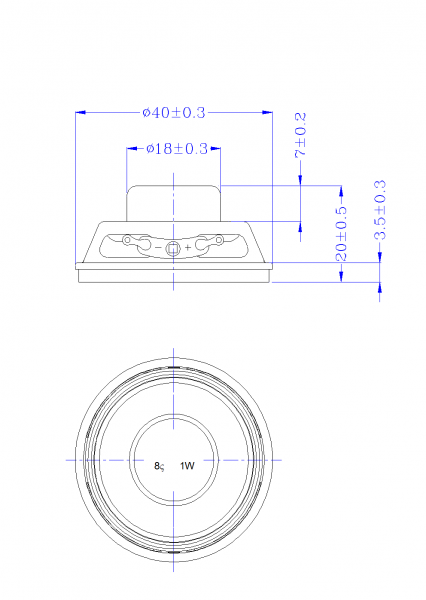 SWM-40R20-8A1R dimension drawing