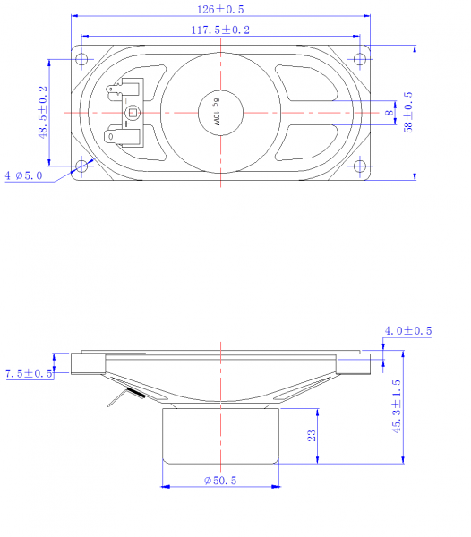 SWM-126I45.3-8D10R dimension drawing