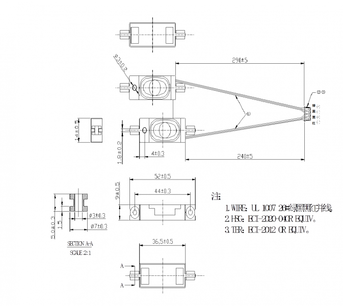SWM-52I9-8N1.5R dimension drawing