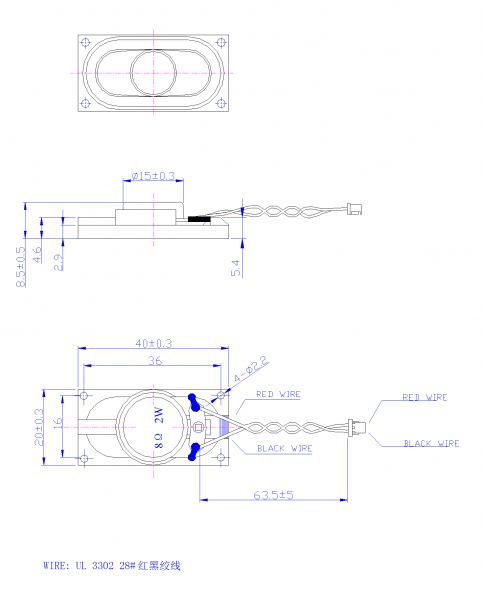 SWM-40L8.5-8N2R dimension drawing