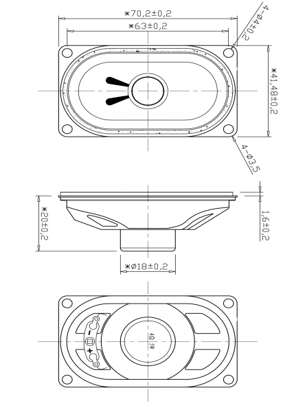 SWM-70.2L20-8B5R dimension drawing
