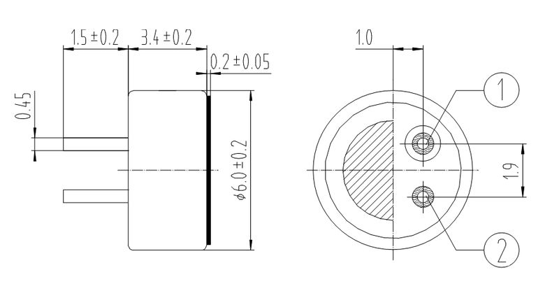 MWE-6034-554-OP dimension drawing