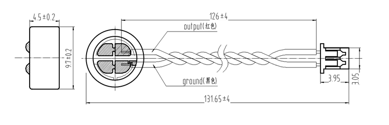 MWE-9745-622-OC-V dimension drawing