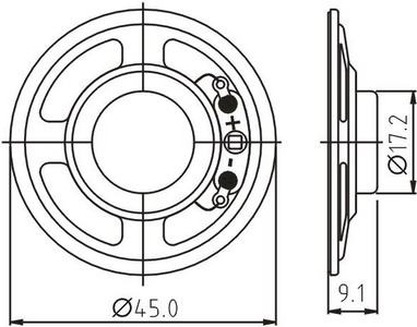 SWC-45R9.1-8N0.5R dimension drawing