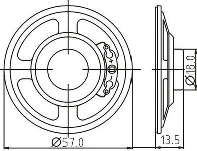 SWC-57R13.5-8N0.5R dimension drawing