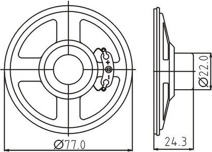 SWC-77R24.3-3N3R dimension drawing