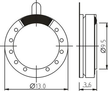 SWM-13R3.6-8N0.5R dimension drawing