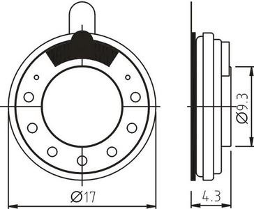 SWM-17R4.0-8N0.5R dimension drawing