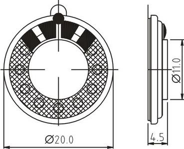 SWM-20R4.5-8N0.5R dimension drawing