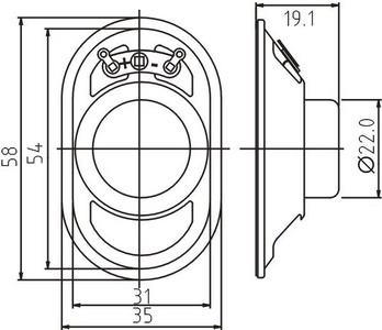 SWO-3558L19.1-4N2R dimension drawing