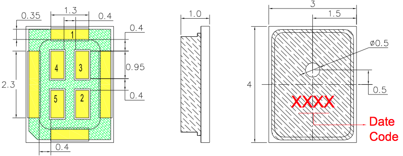 MGM-4.0L3.0W1.0H-463-OM dimension drawing
